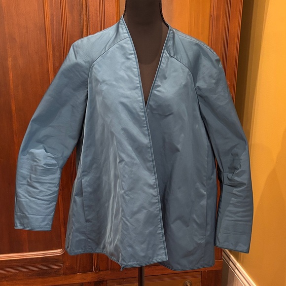 Lafayette 148 New York Jackets & Blazers - Lafayette 148 New York Steel Blue Open Blazer